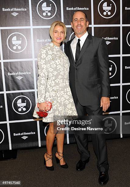 Founder of Baby Buggy, Jessica Seinfeld and comedian Jerry Seinfeld attend Baby Buggy's 15 Year Celebration at The Beacon Hotel on November 16, 2015...