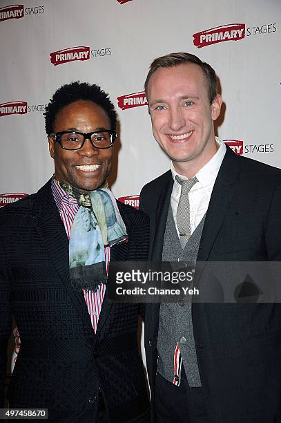 Billy Porter and Adam Smith attend 2015 Primary Stages Gala at 583 Park Avenue on November 16, 2015 in New York City.