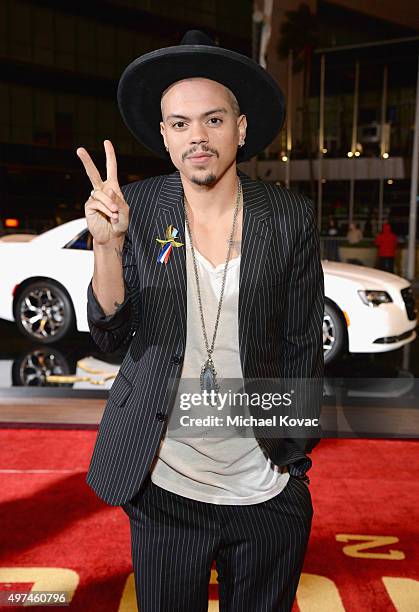 Actor Evan Ross attends "Hunger Games: Mockingjay Part 2" Los Angeles Premiere Sponsored By Chrysler on November 16, 2015 in Los Angeles, California.