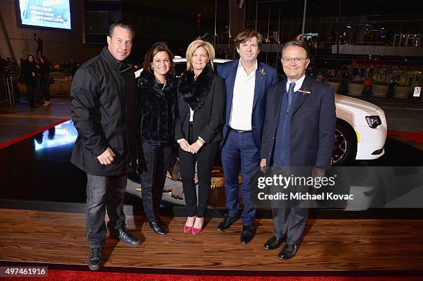 The Chrysler Team attends "Hunger Games: Mockingjay Part 2" Los Angeles Premiere Sponsored By Chrysler on November 16, 2015 in Los Angeles,...