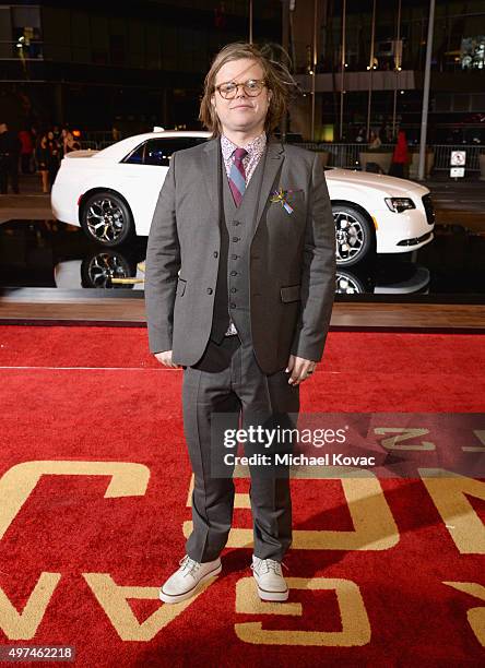 Actor Elden Henson attends "Hunger Games: Mockingjay Part 2" Los Angeles Premiere Sponsored By Chrysler on November 16, 2015 in Los Angeles,...