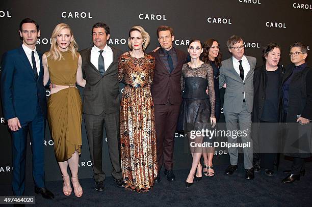 Cory Michael Smith, Cate Blanchett, Kyle Chandler, Sarah Paulson, Jake Lacy, Rooney Mara, producer Elizabeth Karlsen, director Todd Haynes, producer...