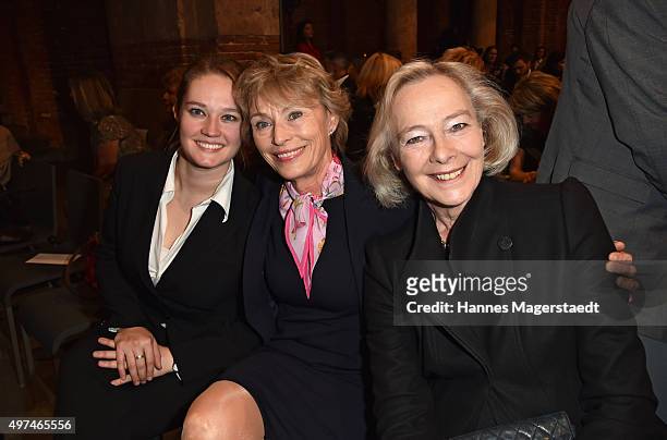 Yella Gruebel, Ilona Gruebel and Prinzessin Uschi zu Hohenlohe during the 'Prix Courage Award 2015' at Allerheiligen Hofkirche on November 16, 2015...