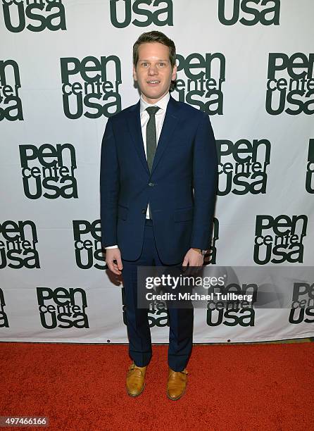 Writer Graham Moore attends the PEN Center USA's 25th Annual Literary Awards Festival at the Beverly Wilshire Four Seasons Hotel on November 16, 2015...