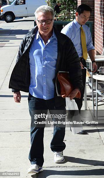 Dustin Hoffman is seen in Brentwood on November 16, 2015 in Los Angeles, California.