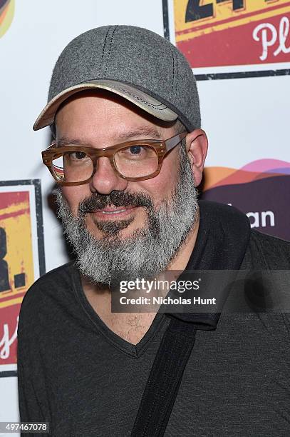 Actor David Cross attends Urban Arts Partnership at the 15th annual The 24 Hour Plays On Broadway after party at BB King on November 16, 2015 in New...