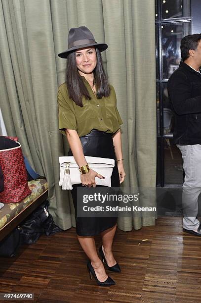 Lia Pearalta attends Louise Roe And George Hamilton Celebrate India Hicks With Exclusive Shopping Event at Palihouse on November 16, 2015 in West...