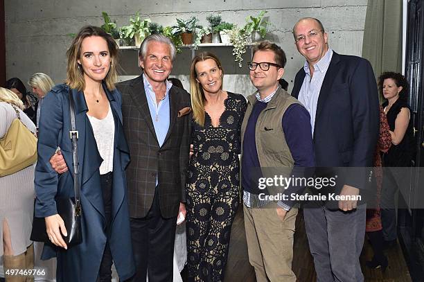 Louise Roe, George Hamilton, India Hicks, Nathan Turner and Eric Hughes attend Louise Roe And George Hamilton Celebrate India Hicks With Exclusive...