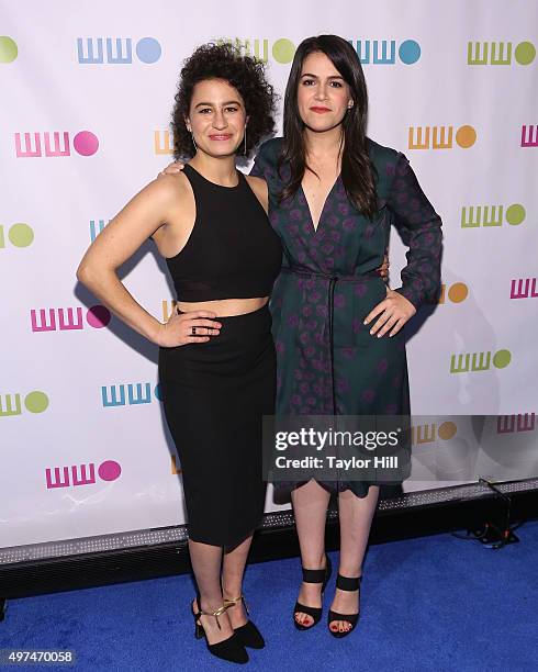 Writers Ilana Glazer and Abbi Jacobson attend Worldwide Orphans 11th Annual Gala at Cipriani on November 16, 2015 in New York City.