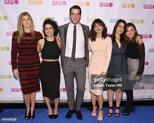 Connie Britton, Ilana Glazer, Zachary Quinto, Carla Gugino, Abbi Jacobson, and Amy Poehler attend Worldwide Orphans 11th Annual Gala at Cipriani on...