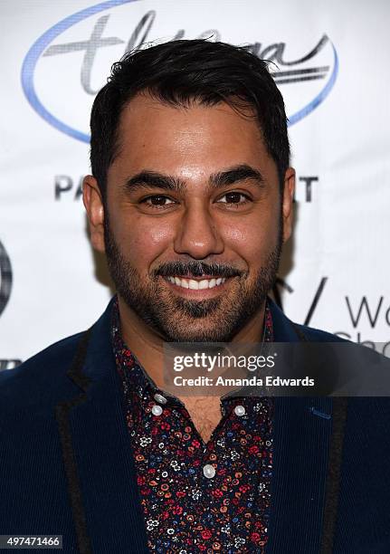 Jack Rayner arrives at the World Choreography Awards at The Ricardo Montalban Theatre on November 16, 2015 in Hollywood, California.