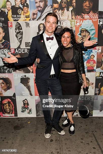 Matt and Kim attend the Fader 100 Issue Release After Party at Up & Down on November 16, 2015 in New York City.