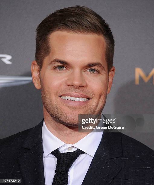 Actor Wes Chatham arrives at the premiere of Lionsgate's "The Hunger Games: Mockingjay - Part 2" at Microsoft Theater on November 16, 2015 in Los...