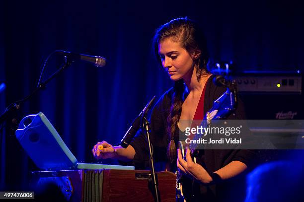 Danielle Aykryd of Elvis Perkins band performs on stage at Sala Apolo on November 16, 2015 in Barcelona, Spain.