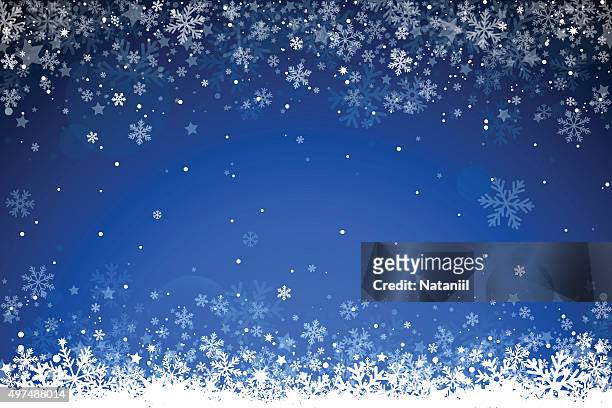 weihnachten hintergrund - snow crystals stock-grafiken, -clipart, -cartoons und -symbole