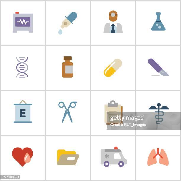 medizinische symbole 2 – poly-serie - falzordner stock-grafiken, -clipart, -cartoons und -symbole