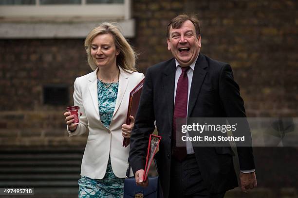 Elizabeth Truss, Secretary of State for Environment, Food and Rural Affairs, and John Whittingdale, Secretary of State for Culture, Media and Sport,...