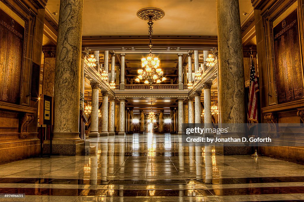 Columned Hallway