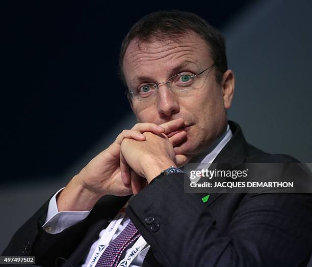 Francesco Venturini, CEO and general manager of Enel Green Power takes part in a European wind energy association conference, on November 17, 2015 in...