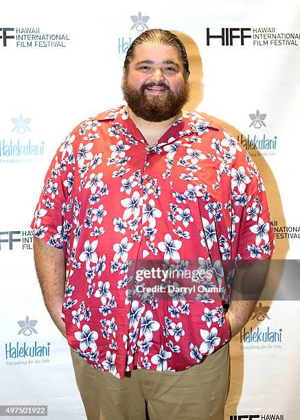 Actor Jorge Garcia arrives for the world premiere of 'Pali Road' at the 2015 Hawaii International Film Festival on November 16, 2015 in Honolulu,...