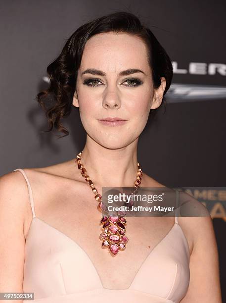 Actress Jena Malone arrives at the premiere of Lionsgate's 'The Hunger Games: Mockingjay - Part 2' at Microsoft Theater on November 16, 2015 in Los...