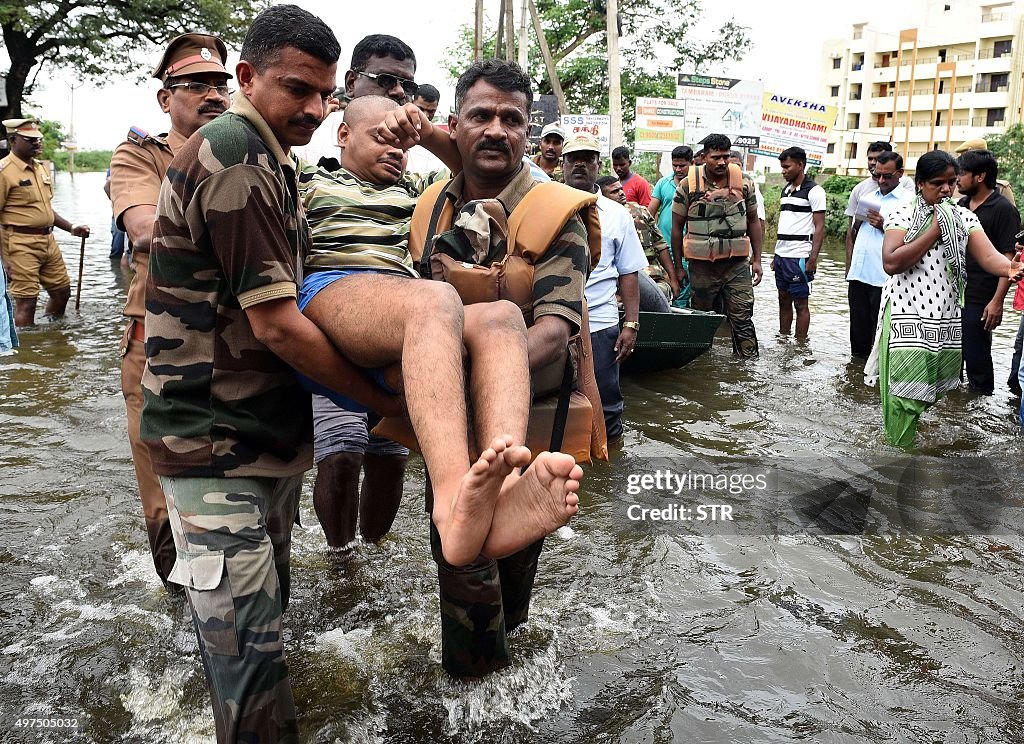 INDIA-WEATHER-FLOODS