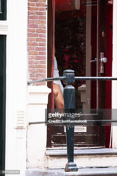 prostitute in sex cabin - streetwalker stock pictures, royalty-free photos & images