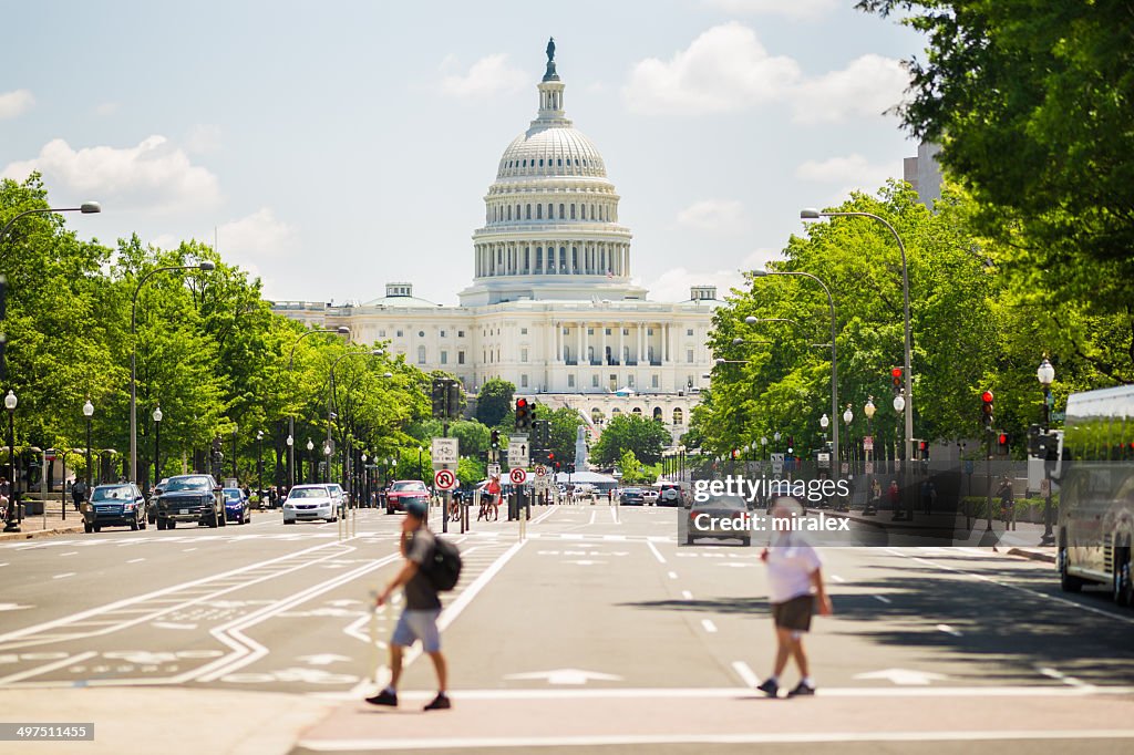 Pennsylvania Avenue und United States Capitol, Washington, D.C. USA,
