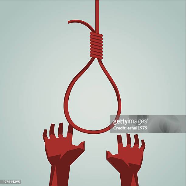 suicide - hanging stock illustrations