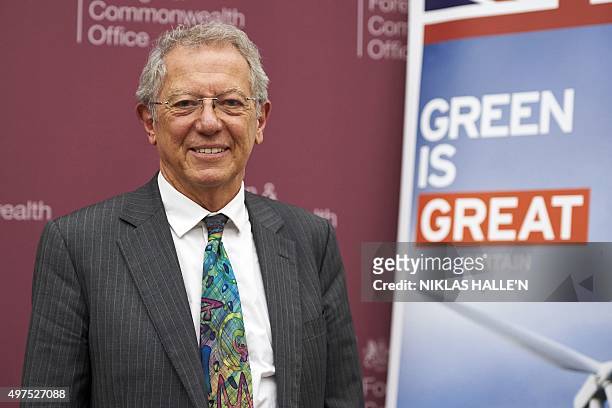 Sir David King, the Foreign Secretarys Special Representative for Climate Change poses after a briefing at the Foreign and Commonwealth Office in...