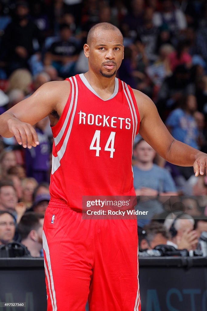 Chuck Hays Rockets Chuck Hayes of the Houston Rockets looks on during the game against ...