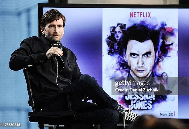 David Tennant attends AOL Build to discuss his new show 'Jessica Jones' at AOL Studios on November 17, 2015 in New York City.