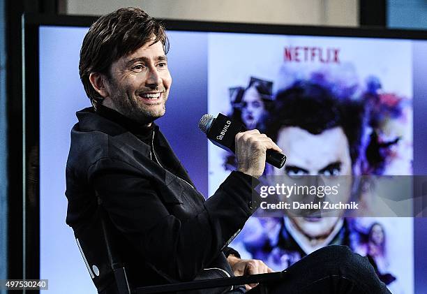 David Tennant attends AOL Build to discuss his new show 'Jessica Jones' at AOL Studios on November 17, 2015 in New York City.