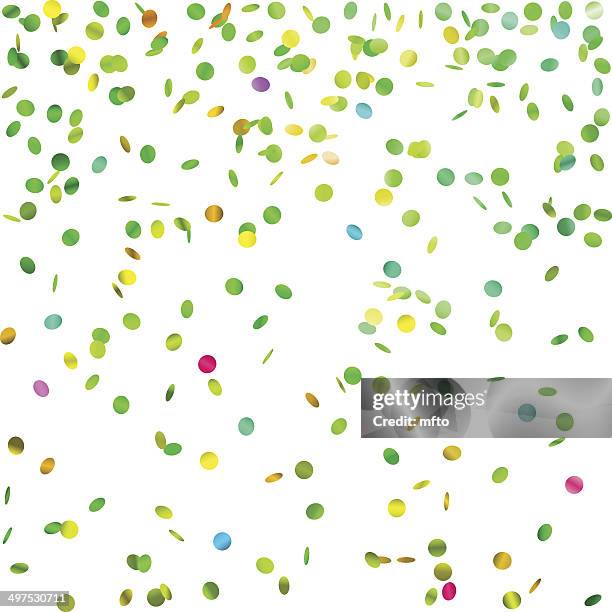 confetti - green confetti stock illustrations