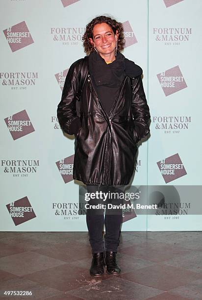 Alex Polizzi attends the opening party of Skate at Somerset House with Fortnum & Mason at Somerset House on November 17, 2015 in London, England. The...