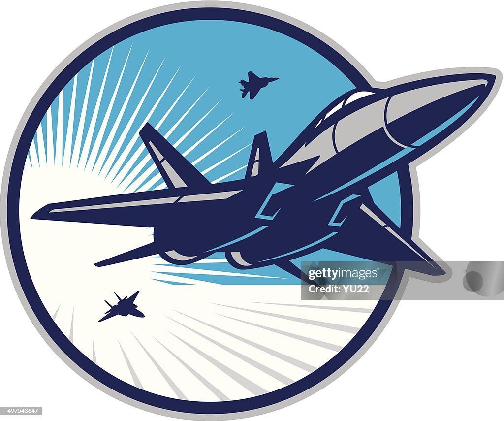 Jet Fighter In Sky High-Res Vector Graphic - Getty Images