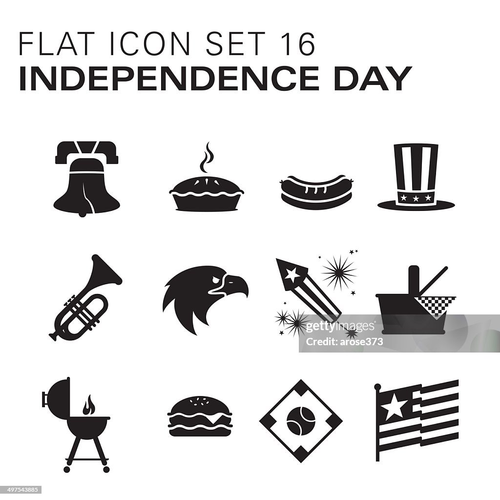 Flat icons 16 - Independence Day/Summer