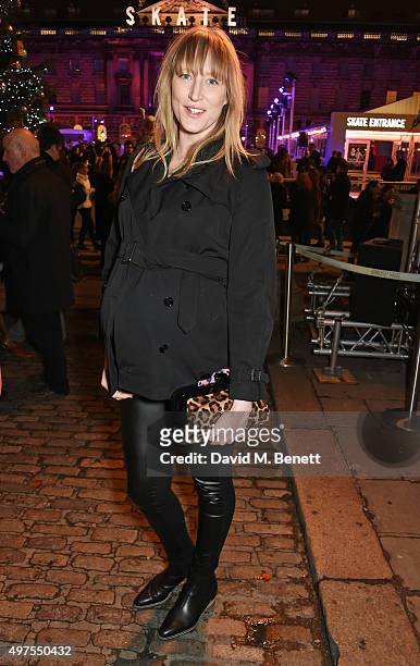 Jade Parfitt attends the opening party of Skate at Somerset House with Fortnum & Mason at Somerset House on November 17, 2015 in London, England. The...