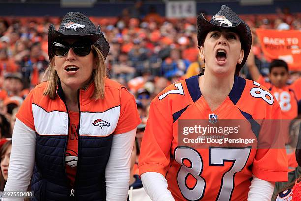 Fans support the Denver Broncos as they face the Kansas City Chiefs at Sports Authority Field at Mile High on November 15, 2015 in Denver, Colorado....