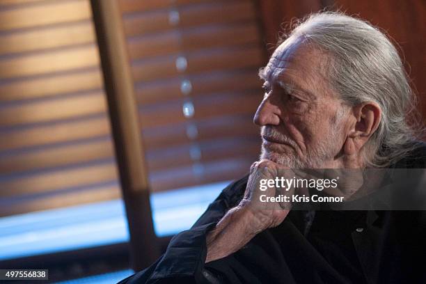 Honoree Willie Nelson attends the 2015 Gershwin Prize Luncheon where he was presented with a certificate and an American Flag in the Thomas Jefferson...
