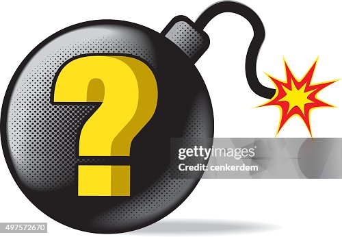Vector question mark and bomb Vector question mark and bomb