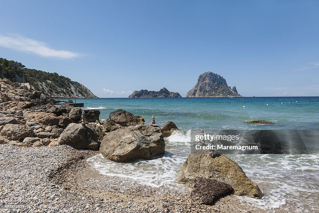 Es Vedrà rocks view from cala d'Hort
