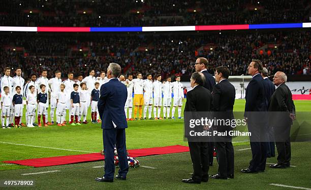 Prince William, The Duke of Cambridge and the Football Association Chairman Greg Dyke , British Prime Minister David Cameron and Didier Deschamps,...