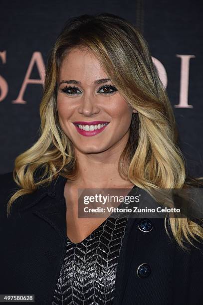 Diletta Leotta attends a photocall for 'Trussardi Jeans Celebrates The New IT Bag' party on November 17, 2015 in Milan, Italy.