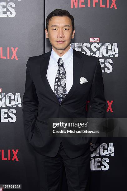 Actor Benedict Wong attends the "Jessica Jones" series premiere at Regal E-Walk on November 17, 2015 in New York City.