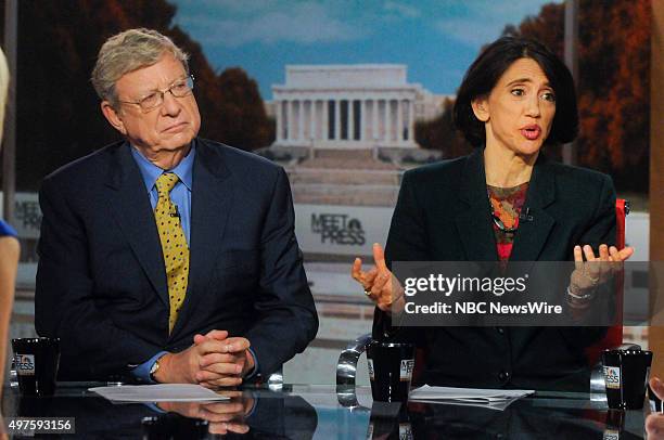 Pictured: Jeff Greenfield, Former Senior Political Correspondent, CBS News, left, and Jennifer Rubin, Columnist, The Washington Post, right, appear...