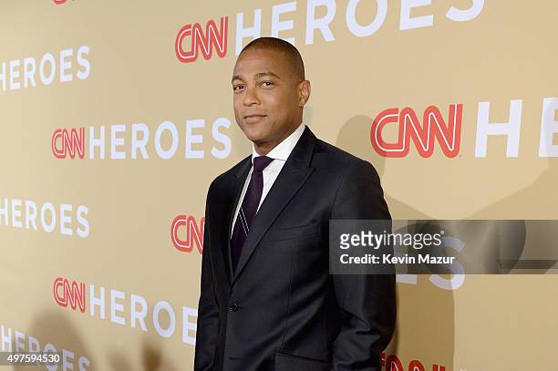 Journalist Don Lemon attends CNN Heroes 2015 - Red Carpet Arrivals at American Museum of Natural History on November 17, 2015 in New York City....