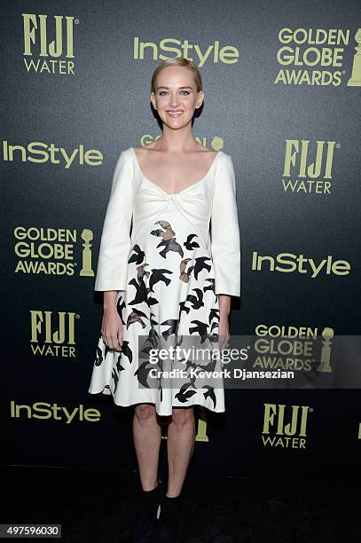 Actress Jess Weixler attends Hollywood Foreign Press Association and InStyle Celebration of The 2016 Golden Globe Award Season at Ysabel on November...