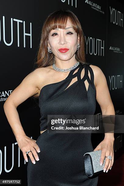 Sumi Jo arrives at the premiere of Fox Searchlight Pictures' "Youth" at DGA Theater on November 17, 2015 in Los Angeles, California.