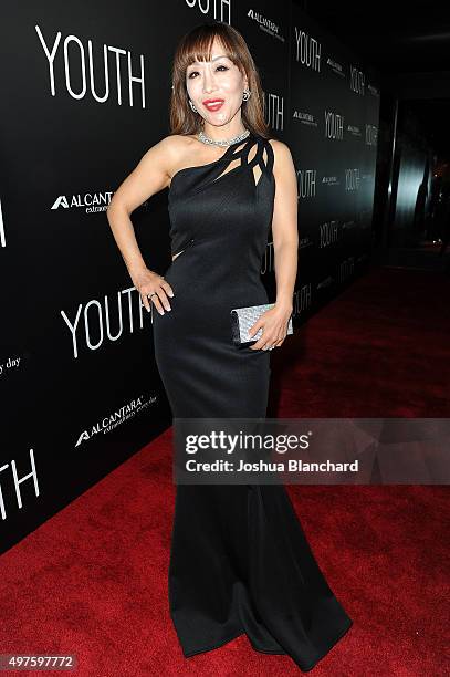 Sumi Jo arrives at the premiere of Fox Searchlight Pictures' "Youth" at DGA Theater on November 17, 2015 in Los Angeles, California.